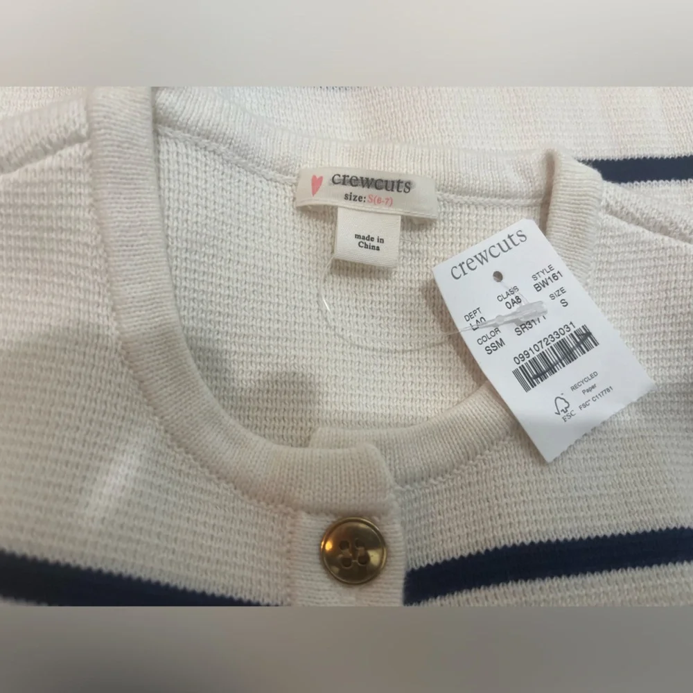 J. Crew NWT girl’s Emilie Sweater Lady Jacket in Sailor Stripe Multi - Picture 6 of 6